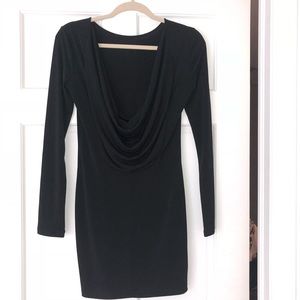 BCBG GENERATION LOW SCOOP BLACK DRESS